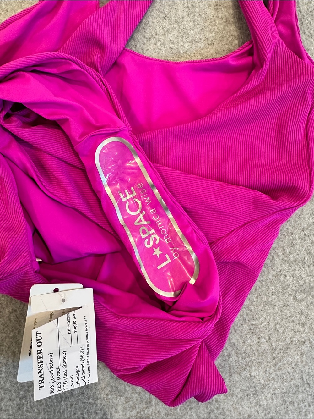 L*space Phoebe Ribbed One-Piece Swimsuit - Magenta - Picture 5 of 7